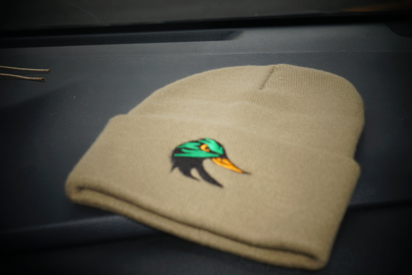 Mud Duck Original - Mallard Head Knit Beanie - Coyote Brown