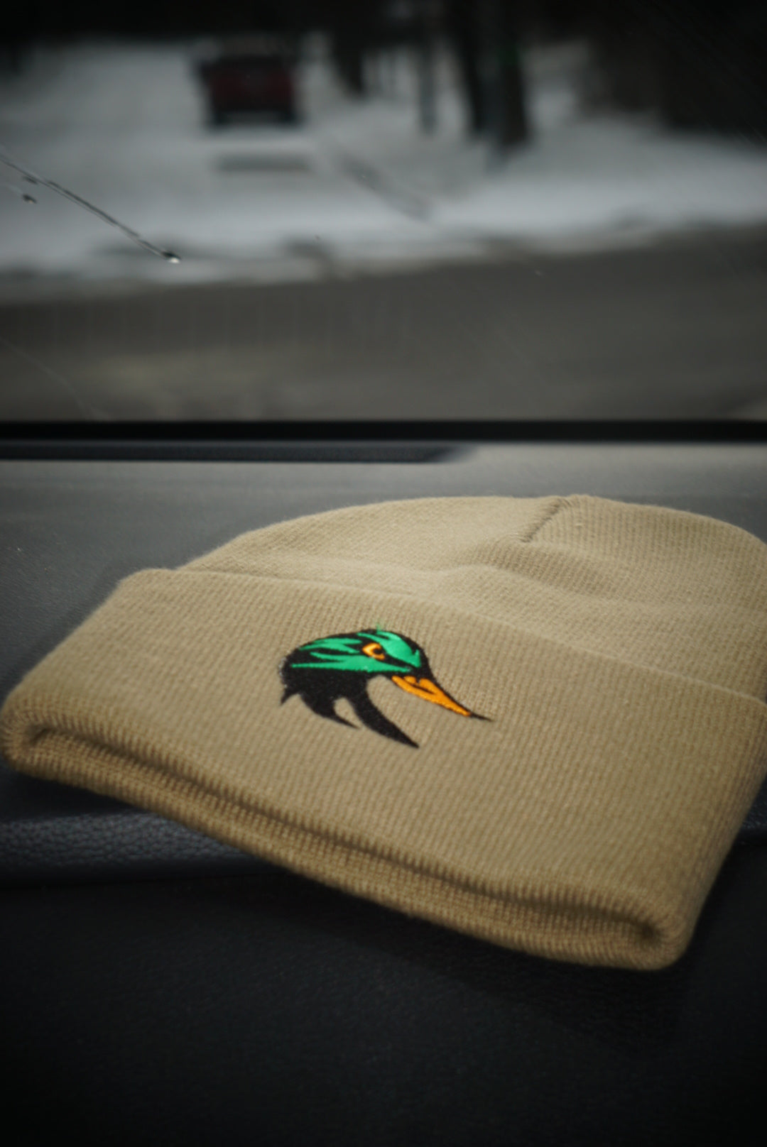 Mud Duck Original - Mallard Head Knit Beanie - Coyote Brown